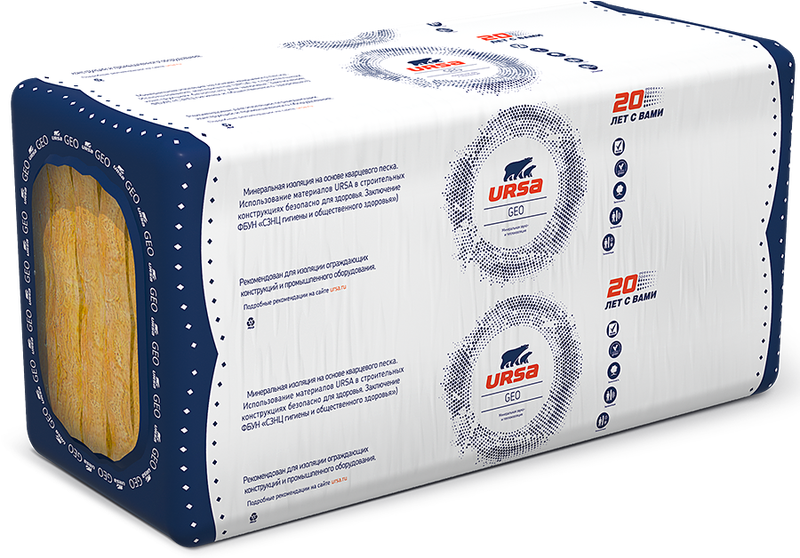 Утеплитель Ursa Geo П-60 20х600х1250